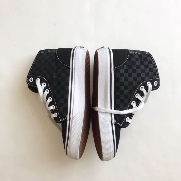 Vans light checkered mid-top sneakers EUC  size 13 toddler - Picture 2 of 9